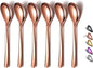 Copper Demitasse Espresso Spoons, 5.5'' Mini Coffee Spoons, Dishwasher Safe by HOMQUEN