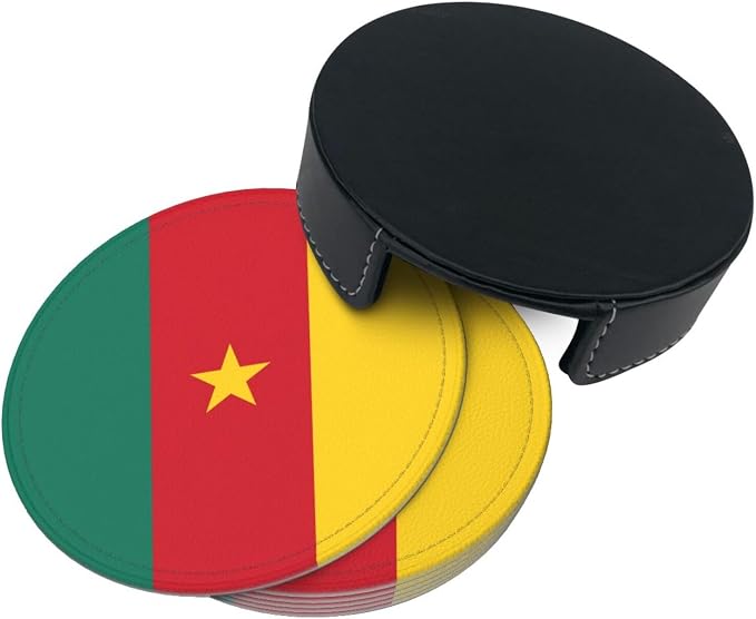 Cameroonian Flag Coasters for Drinks - Image 9
