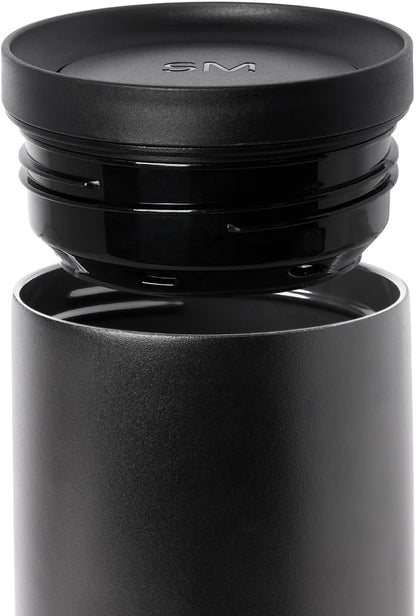 Simple Modern Insulated Travel Coffee Mug 360° Lid | 12oz | Black | Voyager - Image 3