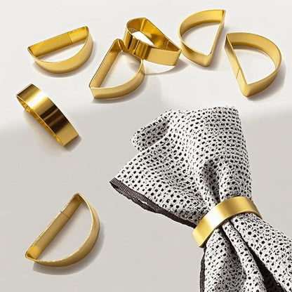 Gold Napkin Rings Set of 4 by Unknown