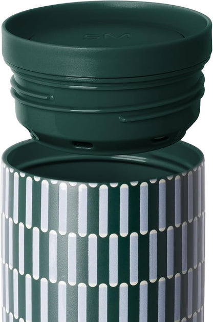 Simple Modern Insulated Travel Coffee Mug 360° Lid | 16oz | Striped | Voyager - Image 3