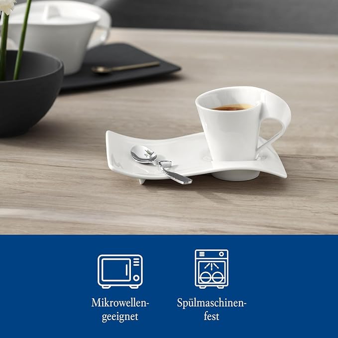 Villeroy & Boch NewWave Caffè Cappuccino Set, 3 Pieces, Premium Porcelain - Image 5