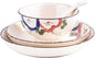 4-Piece Japanese Ceramic Dinnerware Set, Plate, Dish, Bowl, Spoon, Japanese Hand-painted Tableware set, A Good Tableware (WC)