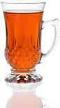 Red Co. 6-Pack Classic Clear Cut Glass 4.5 Oz Footed Turkish Tea Cups by RedCo