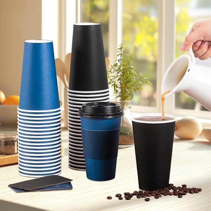 SIUQ 100 Pack 16 oz Coffee Cups - Image 2