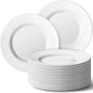 Hushee 24 Pack 7 Inch White Dessert Plates/salad Dishes Set, Melamine Small Dinner Plates Round Serving Dishes for Snacks, Bread, Fruit, Cake and Salad, Home Restaurant Supplies