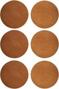 Real Natural Grain Leather Coasters – Durable Non-Slip (Tan) Distressed Design, Set of 6 for Table Protection in Home, Office, Kitchen, and Bar
