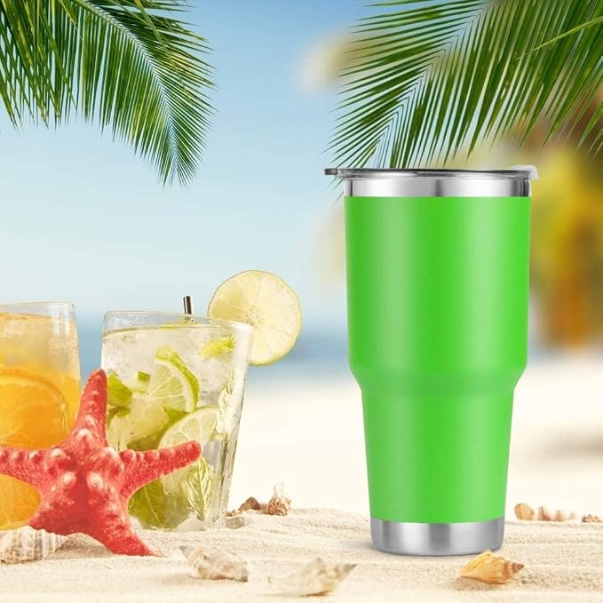 D·S 30 oz Lime Tumbler Double Wall Vacuum Insulated Travel Coffee Mug | Double - Image 7