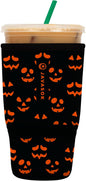 Sok It JavaSok Iced Coffee & Cold Soda Insulated Neoprene Cup Sleeve (Fright Night Lights, Large: 30-32oz)