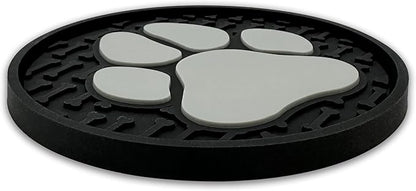 Paw Print Automotive 3D Textured Silicone Coasters (2.6" Diameter) | Universal Fit for All Cars, Trucks, SUVs & More | Non-Slip Durable | Set of 2