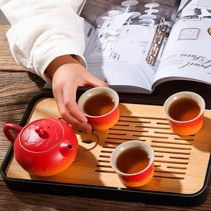 LURRIER Gongfu tea sets, Portable Ceramic TeaSet, Asian Tea sets - Image 3