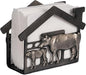 Metal Napkin Holder for Tabletop, Rustic Farmhouse Cow & Calf Napkins Holder for Paper Napkins, Vintage Metal Tissue Napkin Dispenser, Napkin Table Decor for Kitchen (Cow and Calf/Black)