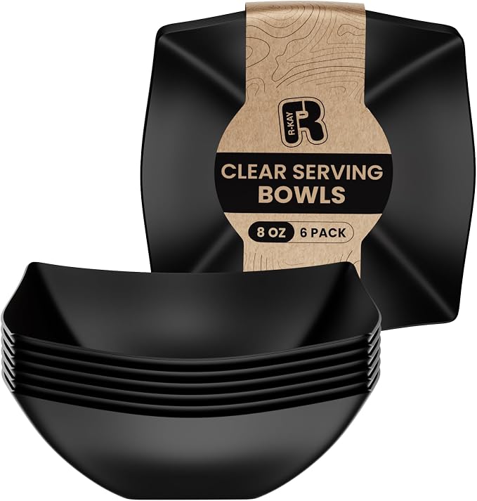 R-kay 6 Pack Square Plastic Serving Bowls by R-KAY