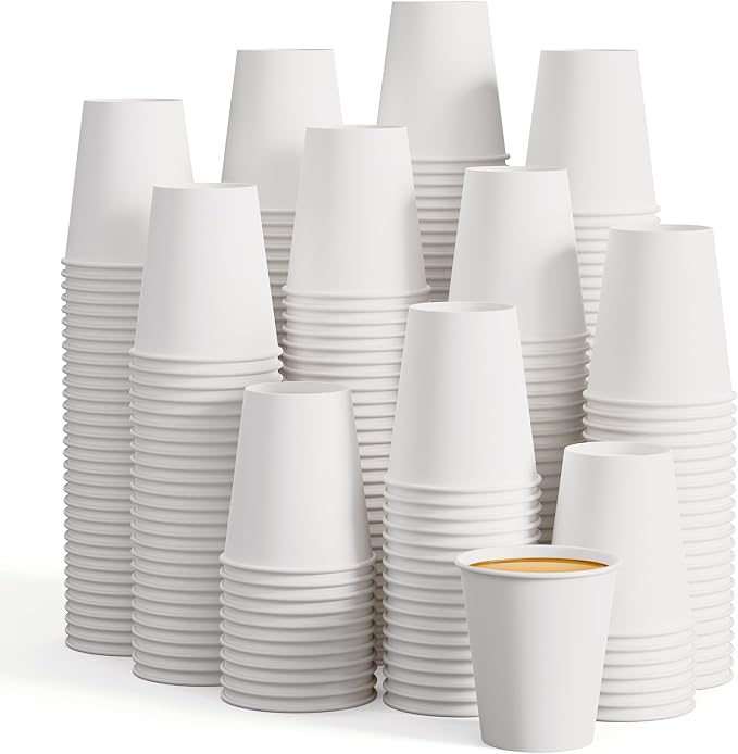 LITOPAK 400 Pack 8 oz Disposable Paper Coffee Cups, and Events by LITOPAK