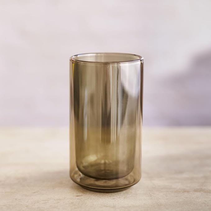 Terra Kaffe Fog Forte 12 oz Double-Walled Coffee Glass – Borosilicate Thermal - Image 3