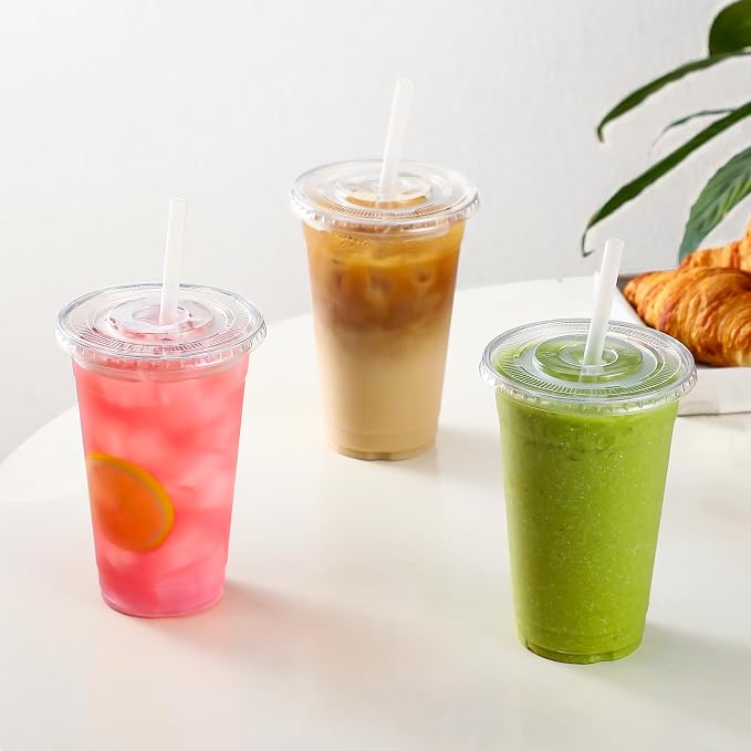AOZITA 20 oz Clear Plastic Cups - Image 7