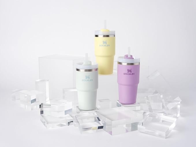 STANLEY Quencher H2.0 Flow State Tumbler, 20 oz, Pomelo | Straw and 3-Position - Image 7