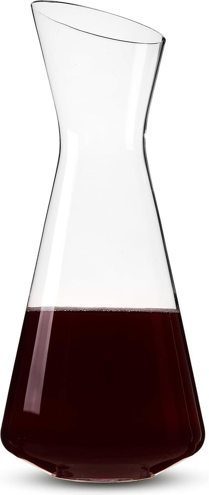Spiegelau Style Crystal Wine Decanter, Elegant Carafe for Red and White Wine, Modern Glass Pitcher for Wedding Gifts, Housewarming, Hosting Essentials, Home Bar, 33 oz (1 L), Set of 1
