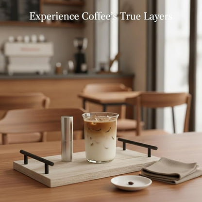 Coffee Lovers Handleless Glass Cup, Modern Minimalist Drinkware - Image 2