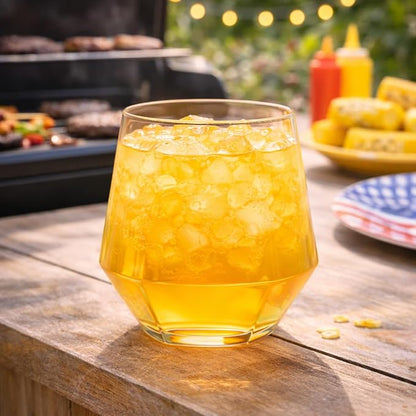 Oojami 40 Pack Diamond Disposable Plastic Wine Glasses 12oz - Image 9