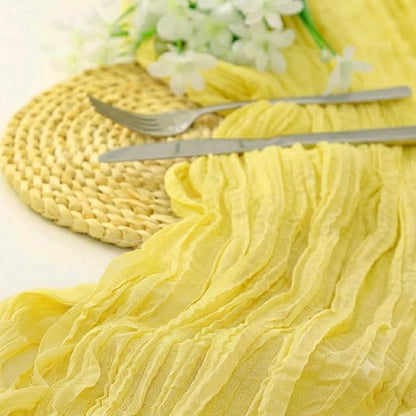 10 Pack Yellow Cheesecloth Table Runner 9FT Cheese Cloth Boho Gauze Fabric - Image 2