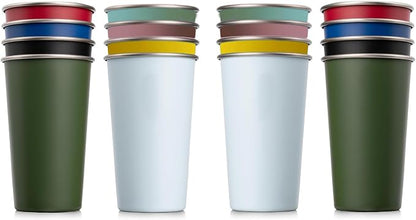 16 Pack Stainless Steel Cups 16oz by Unknown