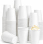 Paper Coffee Cups 12 oz, 100 Pack White Disposable Cups by Unknown