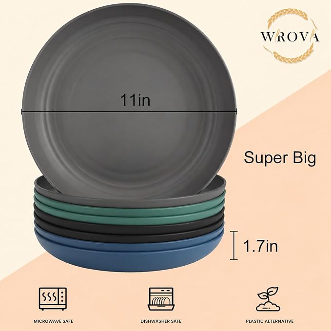 11 Inch Large Dinner Plates Set of 8 - Image 2
