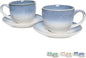 Bosmarlin Ceramic Cappuccino Cup and Saucer Set of 2, 10 Oz, Dishwasher and by Bosmarlin