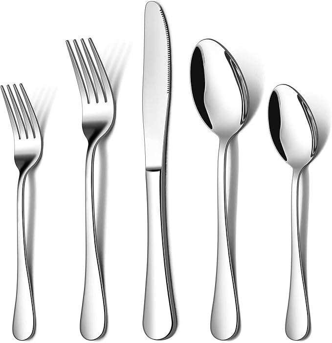 LIANYU 10 Piece Silverware Flatware Set by LIANYU