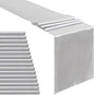 Silver Table Runners 16 Pack 12x108 inch Silk Satin Smooth Fabric | Satin Table by B-COOL