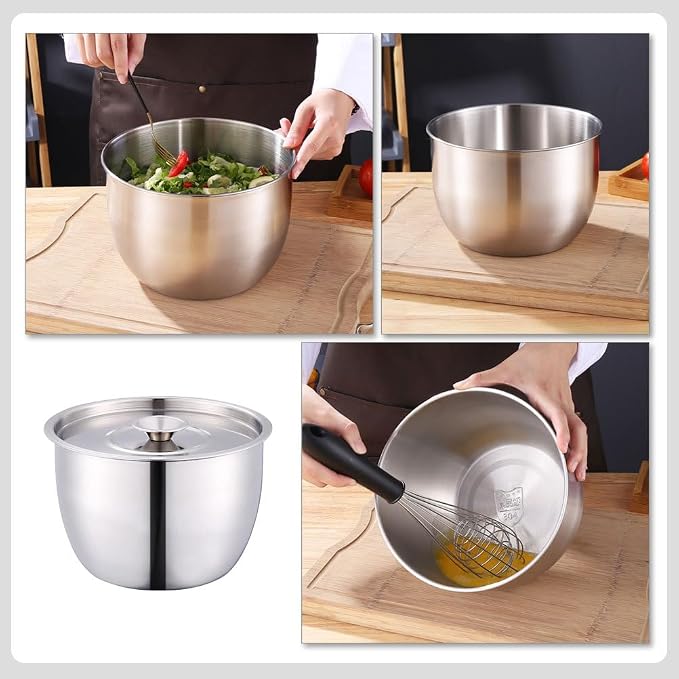 Yardwe Stainless Steel Deep Egg Mixing Bowl - Image 5