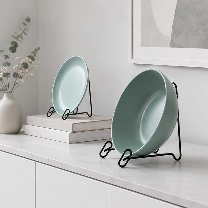 Artliving (4 Pack Black Display Stand Easel Iron Bowl Stands - Image 4