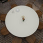 Round Table Pad, 1.8mm Thick, 30 Inch Diameter, Leather Table Cover and Protector for Dining Table Top (White+White)