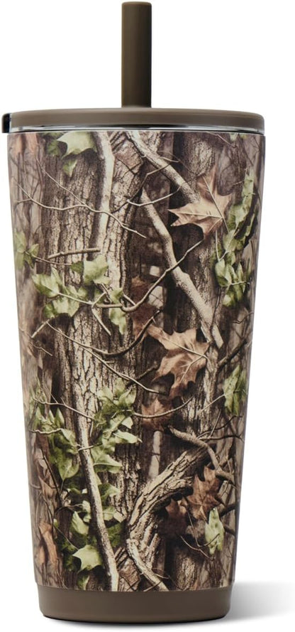 HydroJug Everyday Tumbler 20 oz, Ceramic-Lined Straw Cup, Woodland | Vacuum - Image 2