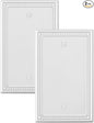 2-Pack Blank Outlet Cover Wall Plate, Metal Switch Plates Outlet Covers, Pure White Pearls Beaded Decorative Wall Plates for Electrical Outlets