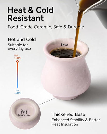 Ceramic Espresso Tasting Cup 4oz Handcrafted Ice Crackle Porcelain Cortado & - Image 6