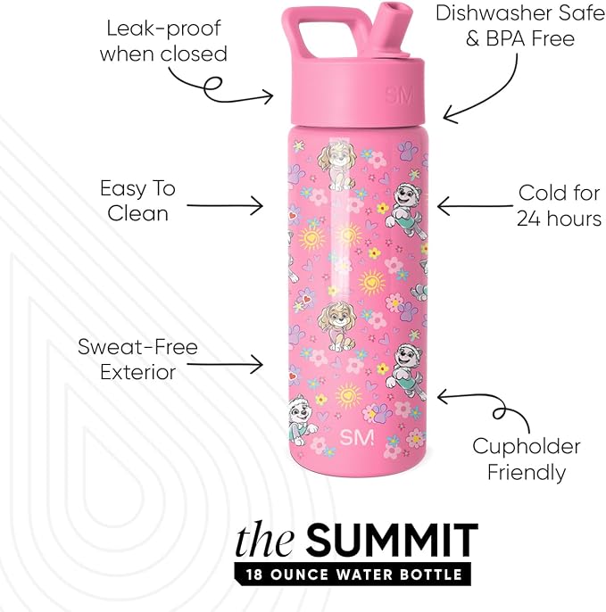 Simple Modern Paw Patrol Kids Water Bottle & Toddler Cup | 18oz | Insulated - Image 2