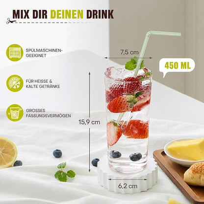 Highball Glasses Set of 12, 16oz Tall Drinking Glasses, Water Glass - Image 3