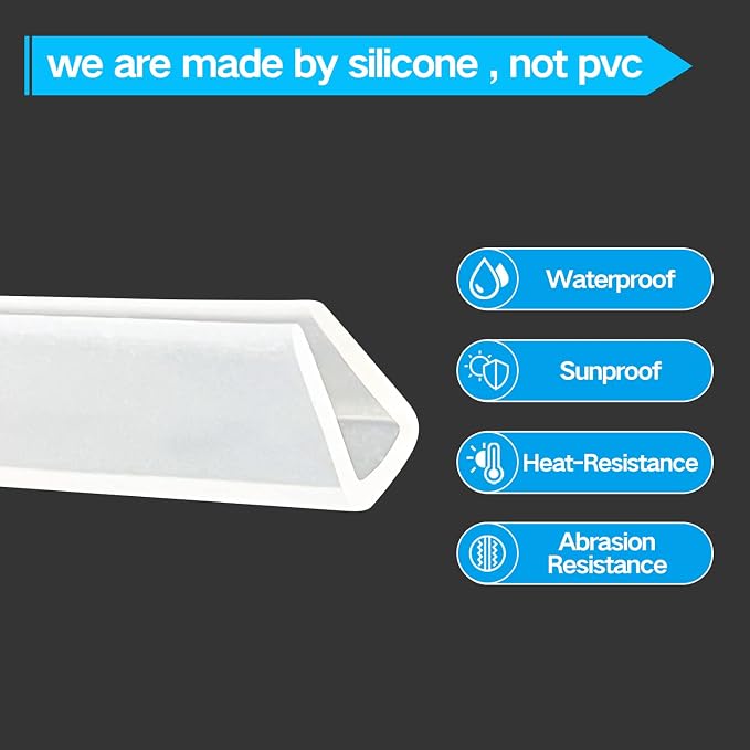 Clear Rubber Edge Trim，U Channel Silicone Rubber Edge Trim, 3/16" Slot - Image 3