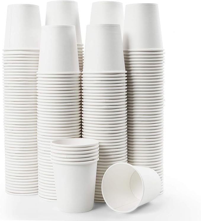 Vumdua 300 Pcs 6 oz Disposable Paper Cups, Hot Cold Beverage Drinking Cup by Vumdua