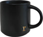 COLLECTIVE HOME Black Ceramic Coffee Mug, 15 oz Golden Monogram Tea Cup | by COLLECTIVEHOME