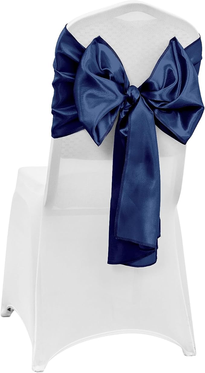 4-Pack Navy Blue Satin Table Runner 12 x 108 Inch Long Bright and Smooth Silk - Image 7
