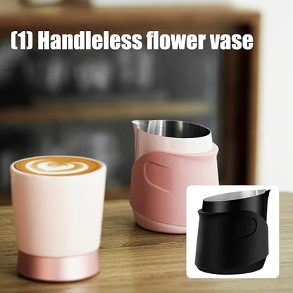 Handleless Milk Frothing Pitcher Stainless Steel Steamer Cup - Image 2