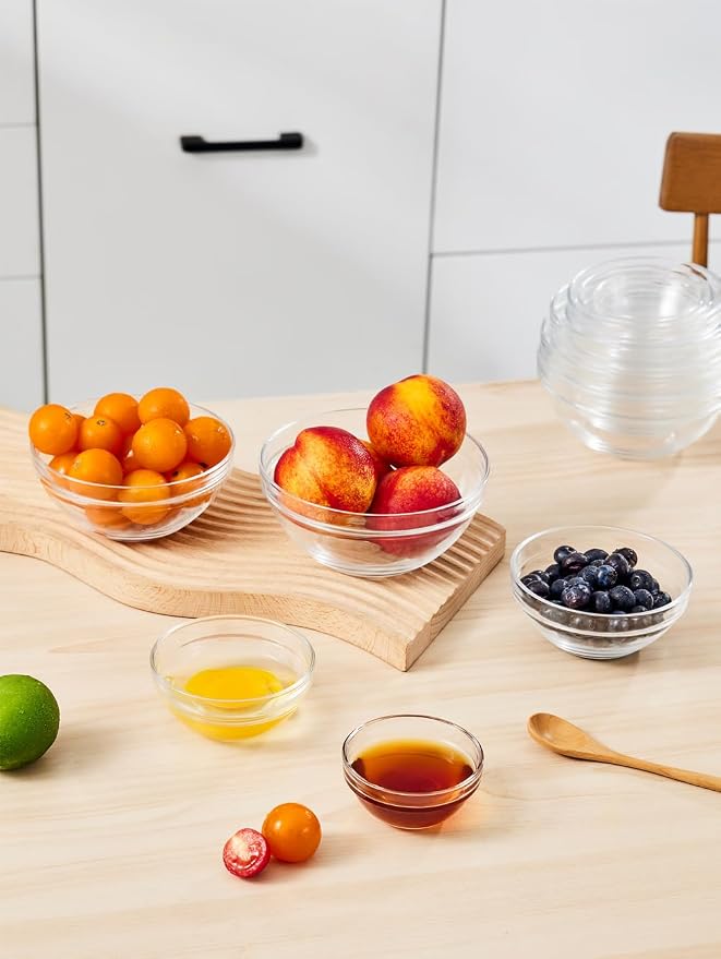 Sweejar 4 inch Small Glass Bowls Set, 7 oz Prep Bowls - Image 3