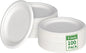 Aricsen 100 Pack 9 Inch Compostable Disposable Round Paper Plates, Natural White Biodegradable Sugarcane Bagasse PFAS-Free Eco-Friendly Dinner Plates for Party Wedding Picnic BBQ (100, 9 INCH)