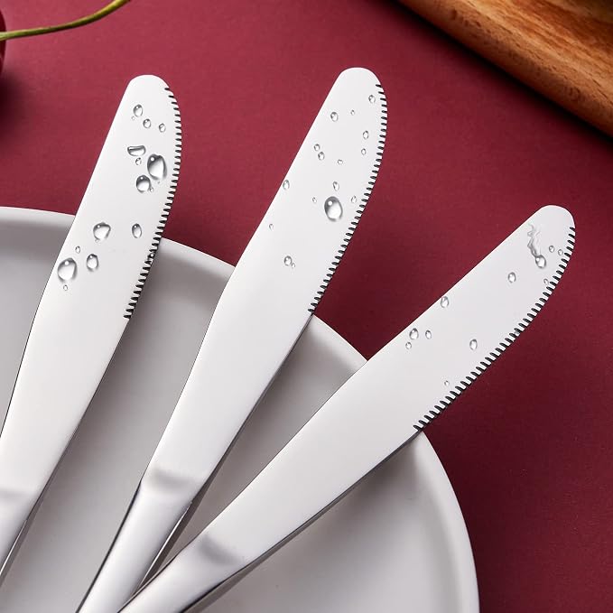 Aebeky 8-Piece Stainless Steel Table Knives, Dinner Knives Set - Image 6