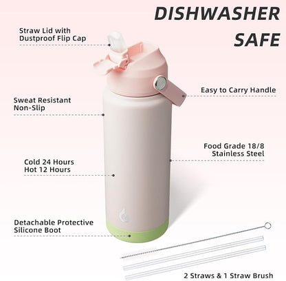 BJPKPK 24oz Insulated Water Bottle, Stainless Steel Bottle - Image 3