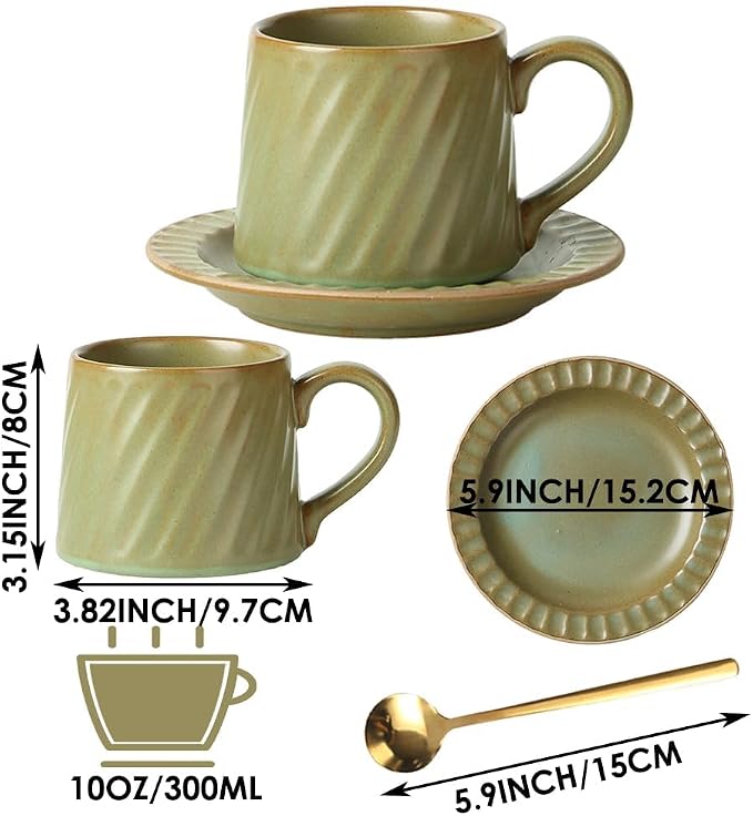Vintage Ceramic Tea Cup and Saucer Set - Image 2