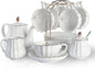 Porcelain Tea Sets British Royal Series, 8 OZ Cups& Saucer Service by Sweejarco1949